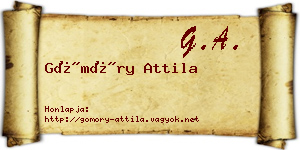 Gömöry Attila névjegykártya